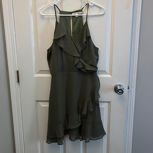 Party dress olive green medium